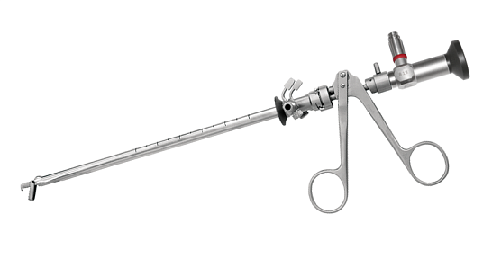 Ствол с обтуратором и оптическими щипцами для литотрипсии