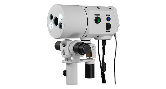 Кольпоскоп с видеголовкой и просмотровым устройством, прямой штатив